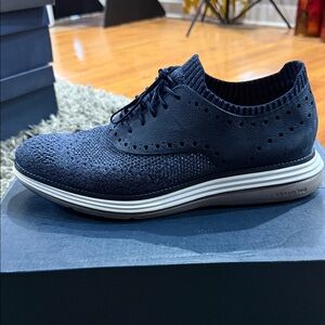 Men's Black Knit Oxford Shoes
